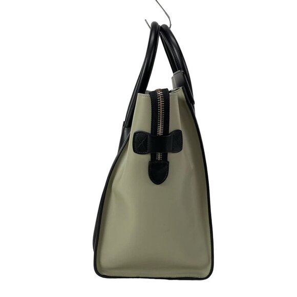 CELINE Luggage Mini Shopper - Black Brown Light gray Leather Handbag 925-070125 - Picture 3 of 14